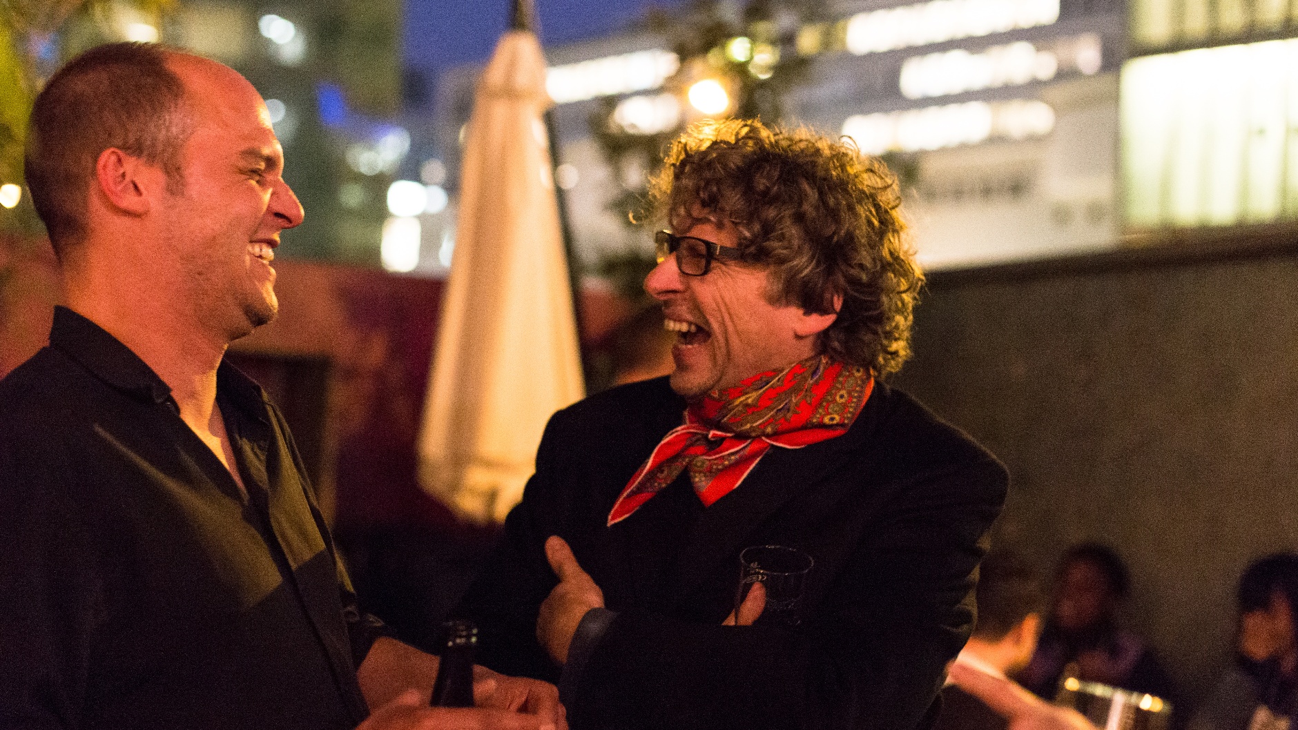 RFV-DemoClinc Digital 2018, Moderator Fips Hohler und Alt-RFV-Funktionär Karl Rottweiler © Anaïs Steiner