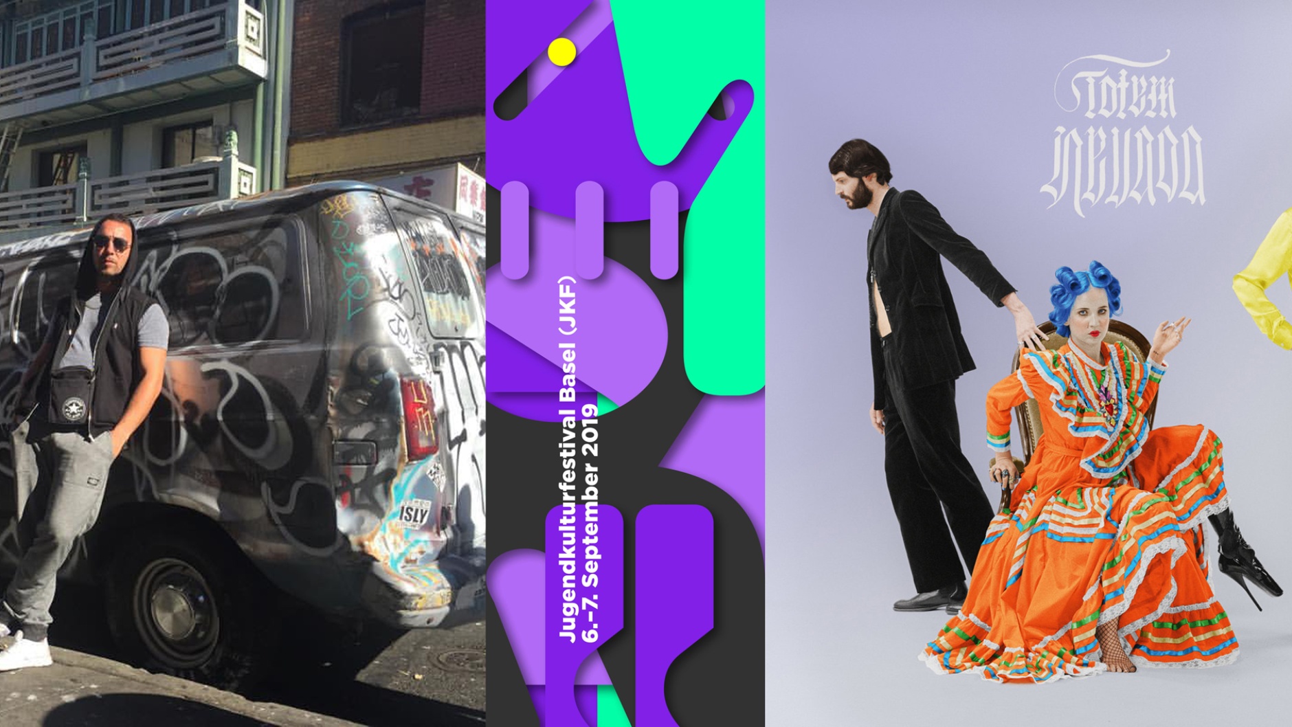 Jugendkulturfestival Basel (JKF) 2019: Krime (links) und Totem Nevada © JKF