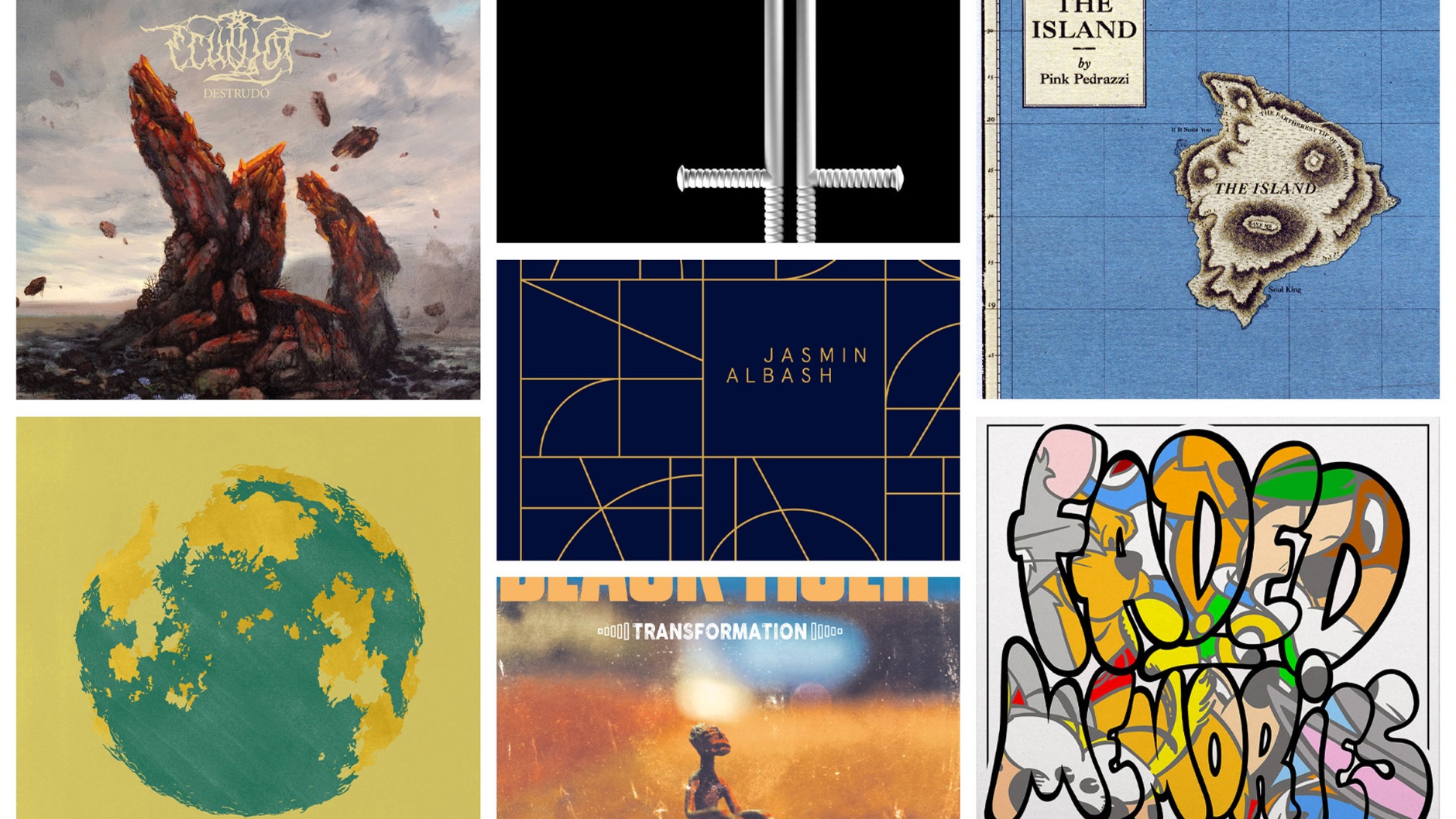 Echolot, Zeal & Ardor, Pink Pedrazzi, Funky Notes, Black Tiger, Jasmin Albash, Yerna (im Uhrzeigersinn) © 2020